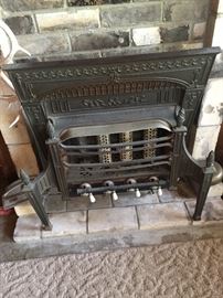 Vintage Antique Ray Glo Fireplace Cast Iron Gas Heater/Stove Parlor