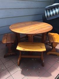 Picnic Table Patio Furniture~ Five Benches
