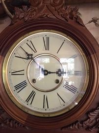 Antique Ornately Hand Carved Mantel Clock