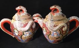 Satsuma Moriagi Lithopane Dragonware Excellent Condition