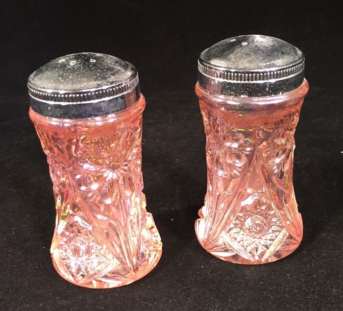 Indiana Glassware Pink Salt & Pepper Shakers