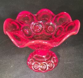 Ruby Red Moon and Star Pattern