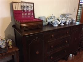 Buffet/Sideboard, Danube China, Silverware
