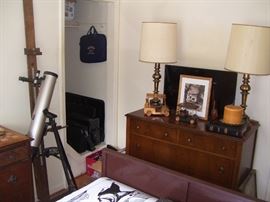 Telescope and some vintage furniture. More art