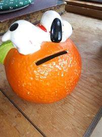Vintage Snoopy Orange Bank