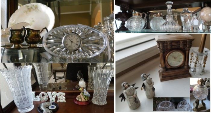 China, crystal and cut glass items