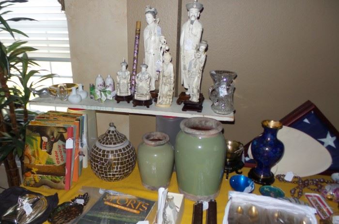 Antique Ivory, Vases, pottery, cloisonne 