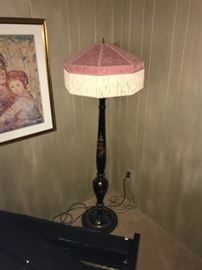 Oriental Inspired Lacquered Floor Lamp 