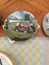 " You pushing or pulling back there "  collectable plate