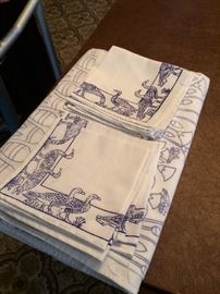 cotton tablecloth  with matching napkins