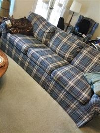 Blue couch no rips or tears