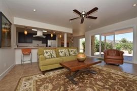 Copenhagen Counter Height Bar Stools (4)        
Leggett & Platt Leather Rocker Swivel Chair Le Maison Int "Studebaker" Coffee Table   (24"x 48")                                                    Sofa and Matching Arm Chair                                                                                                 
8x10 Area Rug Jaipur Caitlyn 100% New Zealand Handspun Wool