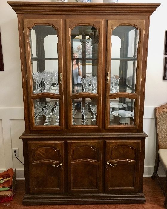 Hutch with Glass shelves- matches table