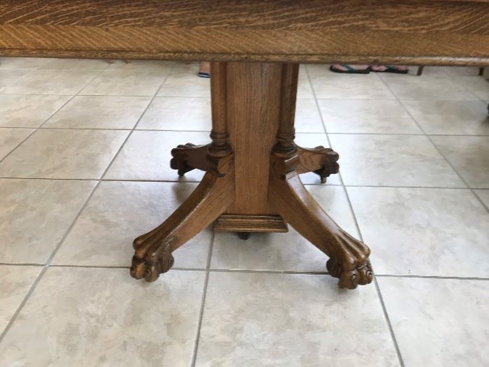 Base of the tiger claw dining table