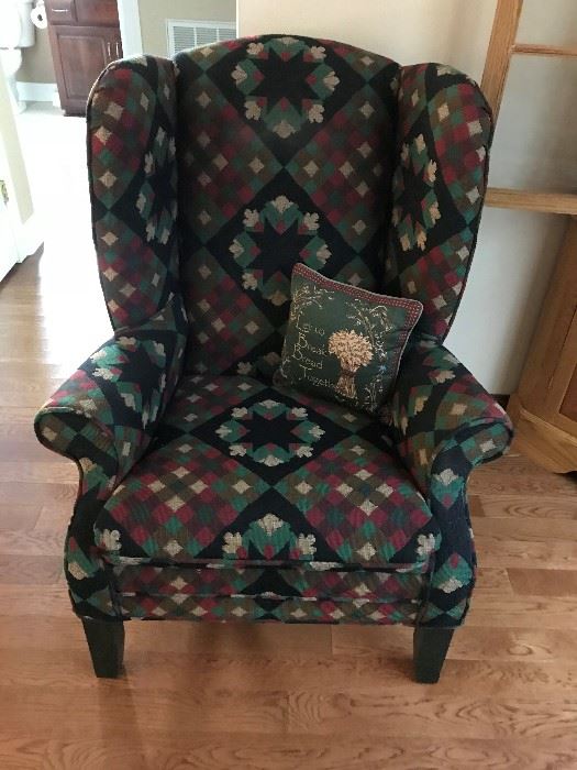Wing back chair- Riverside;  one of a3 pc. set