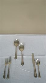 American Classic Easterling sterling (1944)- 4 pc. place setting for four,  2 serving spoons