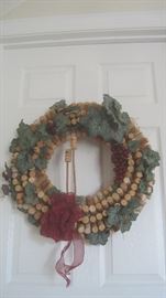  Handmade wine cork wreath
