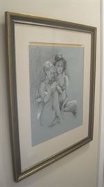 Framed picture of two women