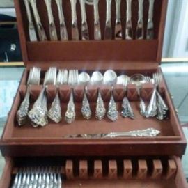 STERLING SILVER SET FOR 12 - GORHAM MEDICI PATTERN