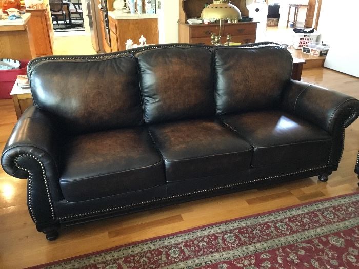 Abbyson Living Leather Sofa