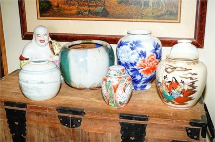 Group of Five Oriental Porcelains
