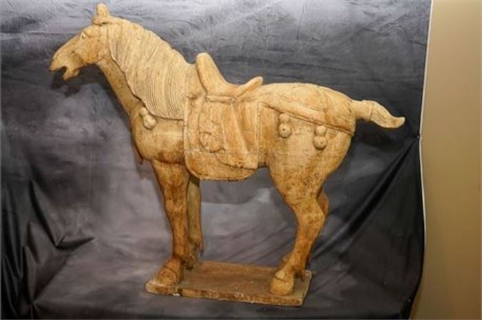 Large Clay Horse in Tang Dynasty Style