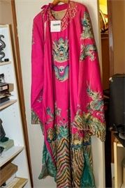 Pretty Oriental Embroidered and Appliqued Robe