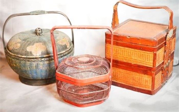 Three Antique Chinese Baskets