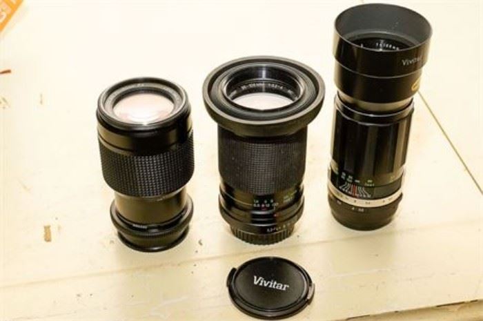 Three Various Camera Lens