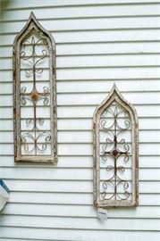 Two Gothic Style Wrought Iron Gate Fragments