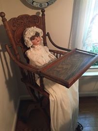 Collapsible Victorian High Chair