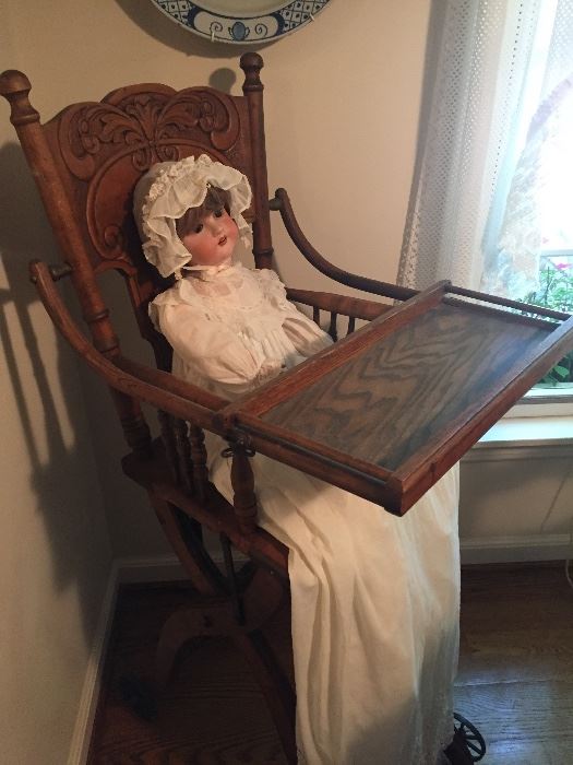  Collapsible  Victorian High Chair