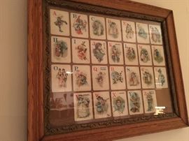 Victorian card game, cards have not been glued down