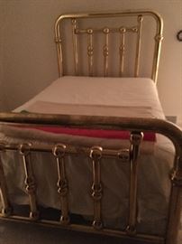Double Antique Brass Bed