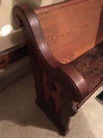 Church Pew Walnut and Chestnut