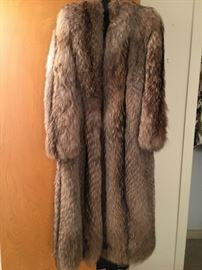 Russian silver fox full length coat