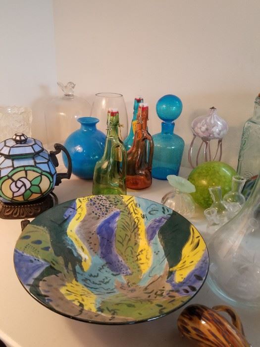 Art glass and pottery