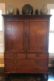 beautiful English linen press