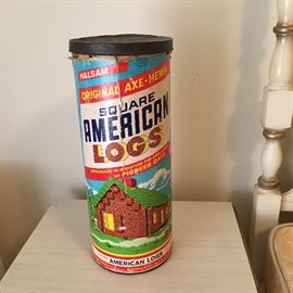 Log toys. Container is full