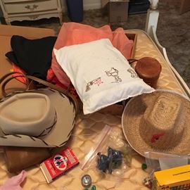 Vintage cowboy toy hats