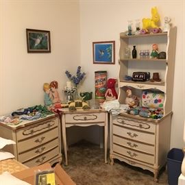 French provential bedroom furniture with corner desk