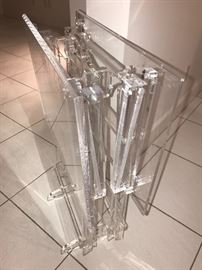 Super call Lucite TV trays with stand!