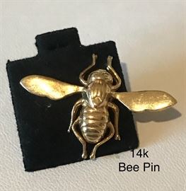 14k Bee Pin