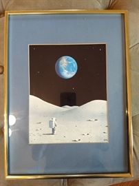 Man peeing on the moon picture