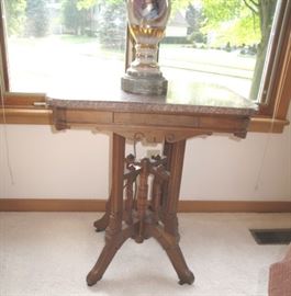 Fine marble top parlor table.