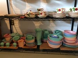 Fiesta ware dishes.
