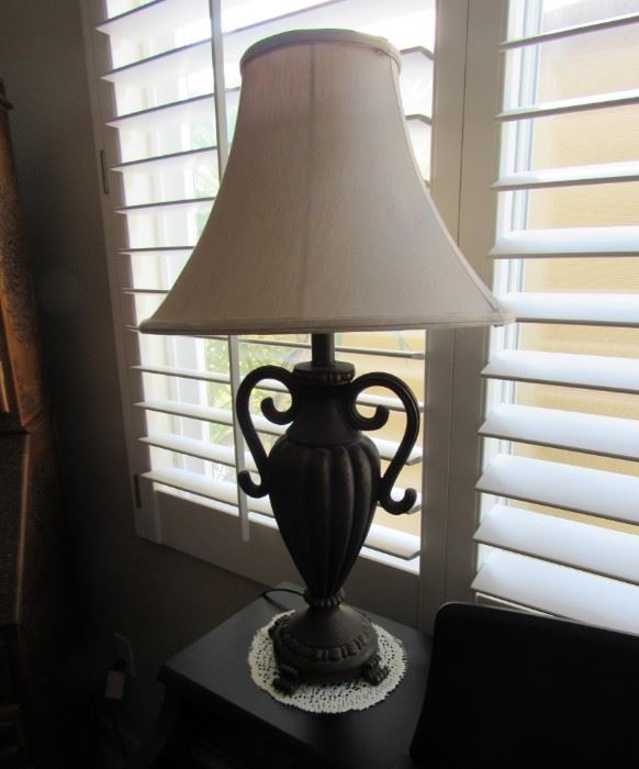 Black table top lamp