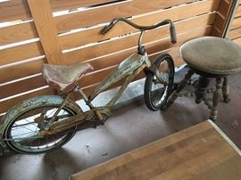 vintage yard art bicycle
