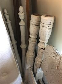 Detail 4 poster king size bed , comes apart for easy transfer.