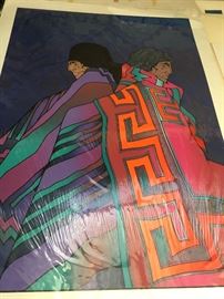 Serigraph not signed amado pena "Colacha series" proof 1990 
